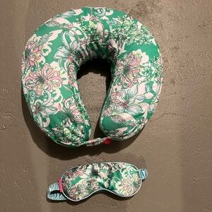 Floral Travel Neck Pillow and Eye Mask Set by Lilly Pulitzer